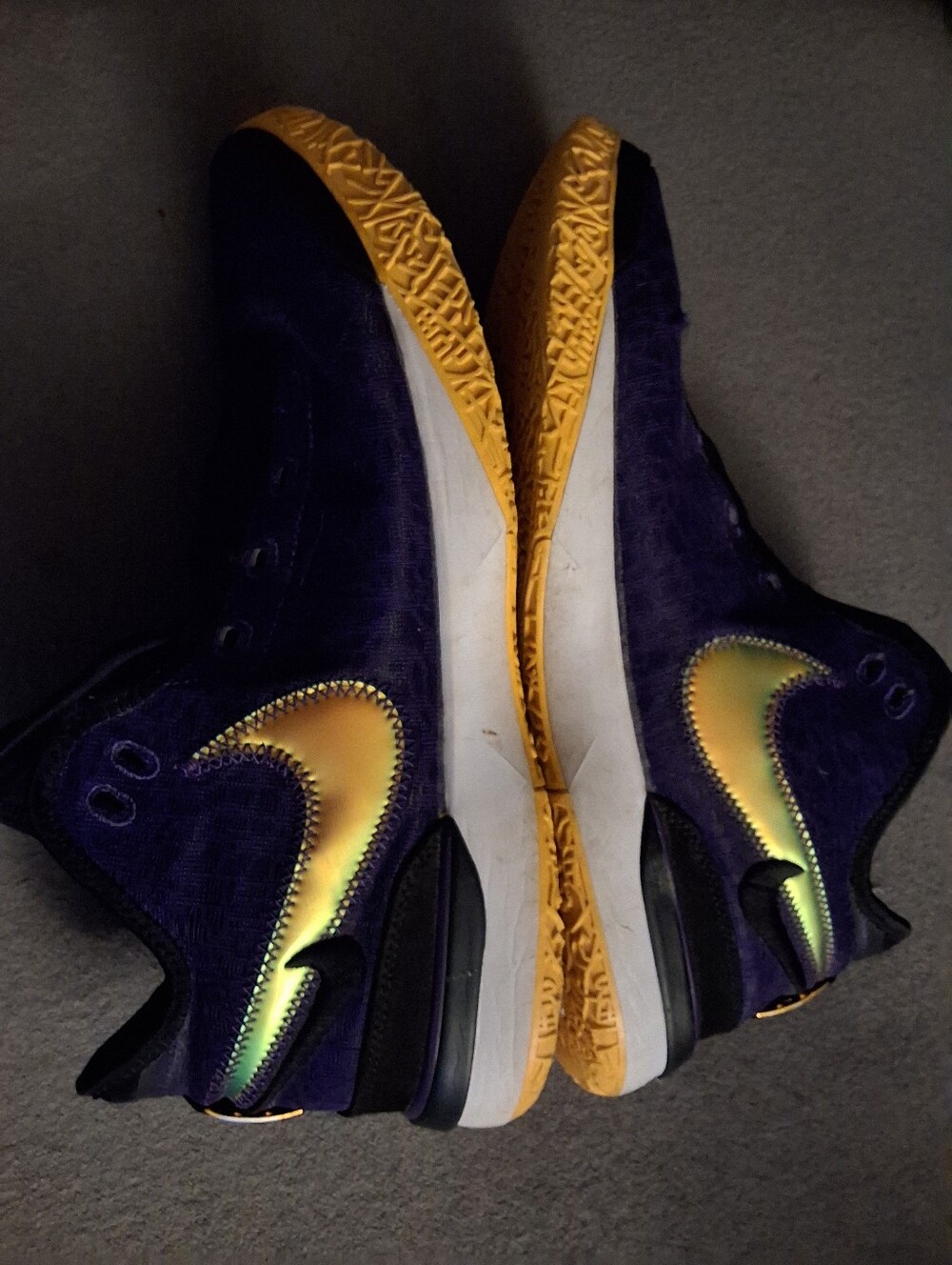 Nike Zoom Lebron NXXT Gen 'Lakers' Gold Purple Sneakers Size 11 DR8784-500
